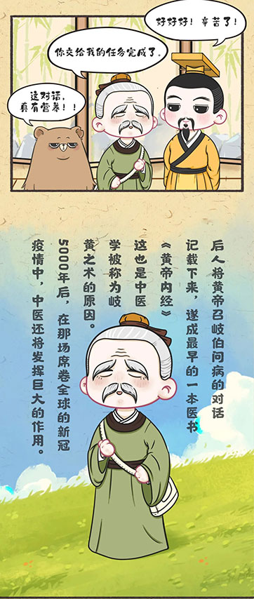 黄帝天团系列漫画③ | 问答鼻祖岐伯为何闪了一下腰?