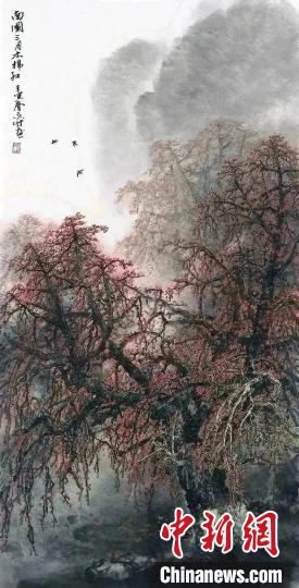 粤豫联合办展 岭南画派画家朱永成山水画展开幕