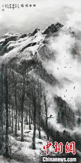 粤豫联合办展 岭南画派画家朱永成山水画展开幕