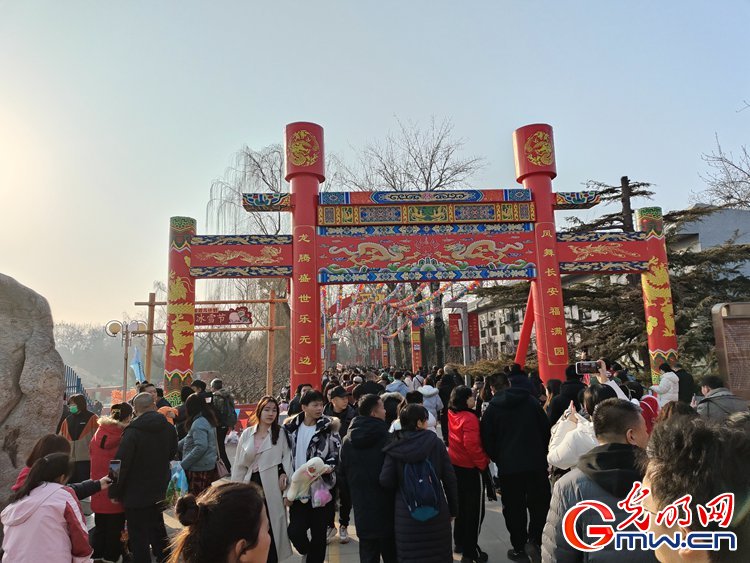 【新春走基层】组图丨北京龙潭庙会：众龙庆春 年味拉满