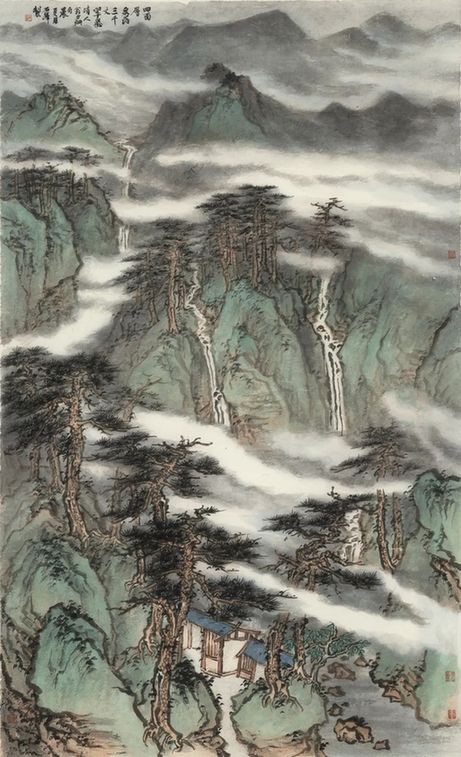 “问道南山——石峰中国山水画作品展”在湘潭齐白石纪念馆举办