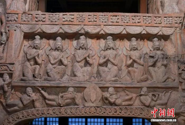 世界文化遗产云冈石窟第7、8窟重新开放