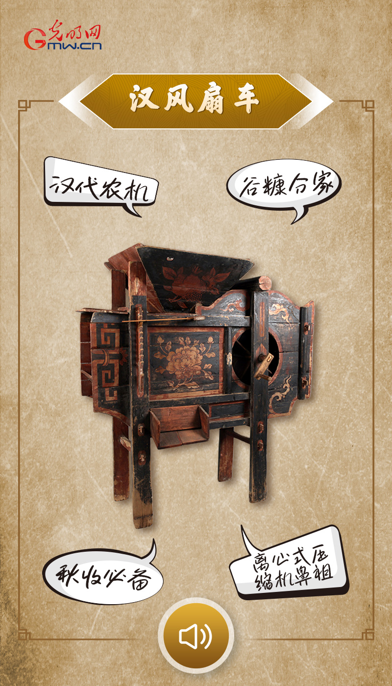 “文物会说话”有声海报｜这台汉代机械，能保颗粒归仓