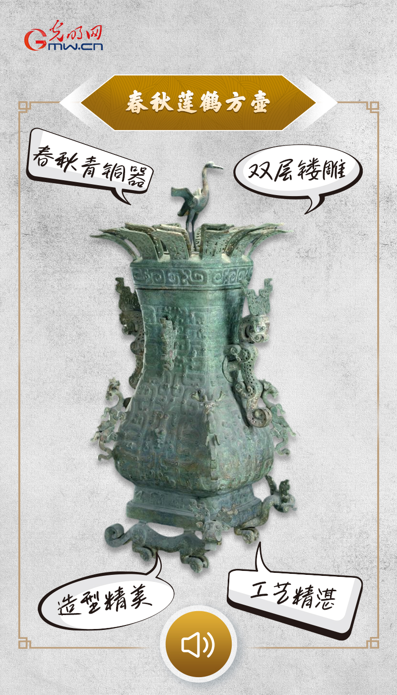 “文物会说话”有声海报｜青铜莲瓣盛开出的“东方最美青铜器”