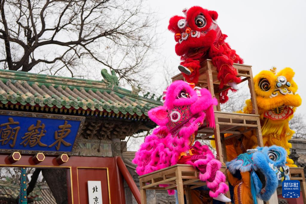 北京：狮舞闹新春