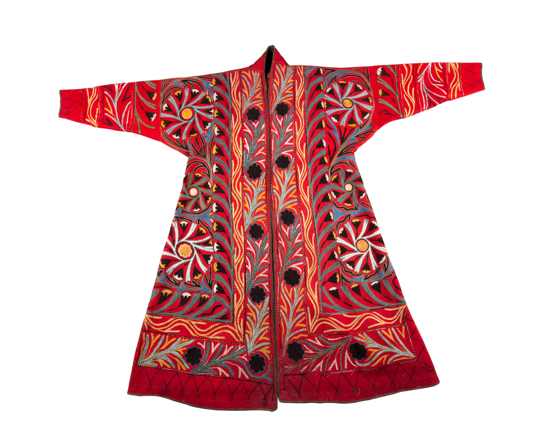 何以中国丨大漠潮男穿搭！这件红绒男式袷袢里，藏着国家级非遗