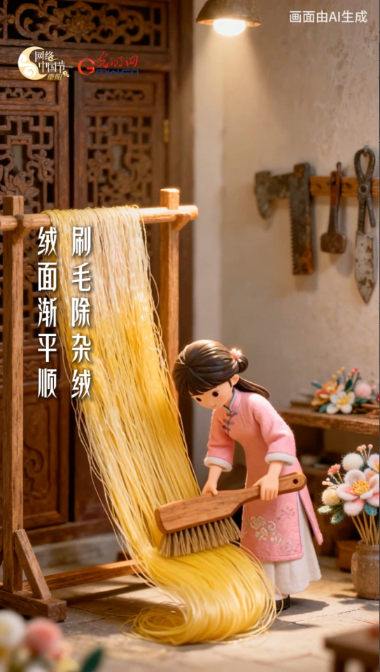 漫动时节丨非遗绒花：菊韵悠，福寿长